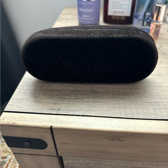 TOM FORD BROWN VELVET monogram lettering on top Sunglass Case HardCover - Picture 5 of 10